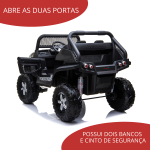 Mini UTV Quadriciclo Elétrico 12V Mercedes Unimog Licenciado Rodas Em EVA BW120EVAPT - 8