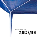 Gazebo Montável Base 3,00 x 3,00M Azul IWGZM240AZ - 3