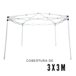 Gazebo Articulado 3,00 X 3,00M Com 2 Paredes Preto IWGZAP3PR - 4