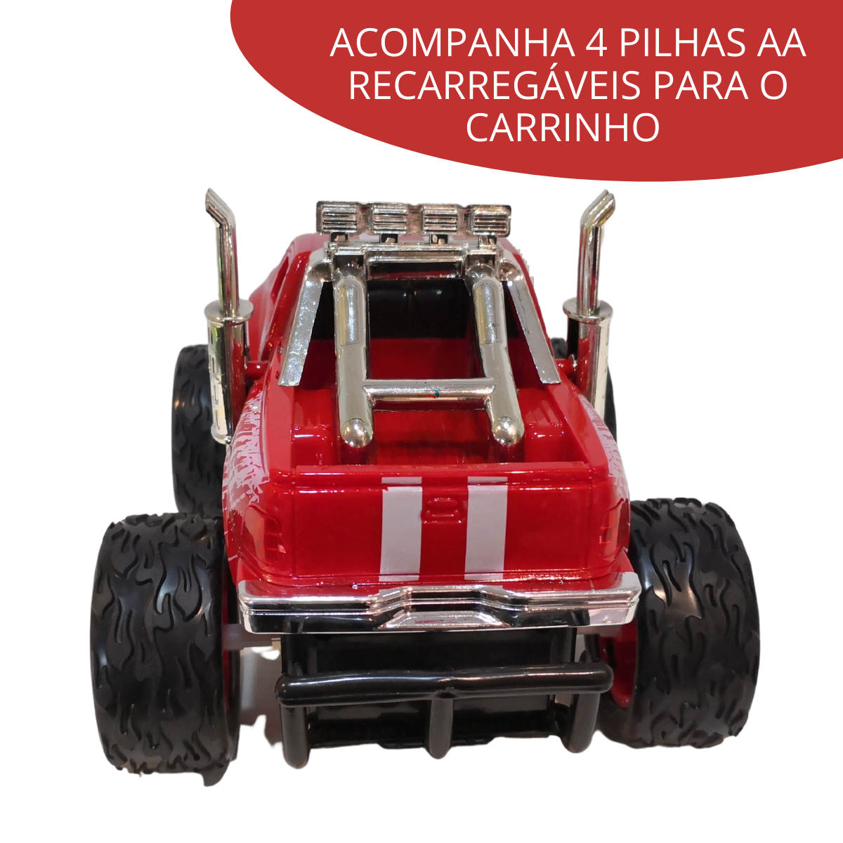 Carrinho Controle Remoto Vira Robo Vermelho Azul Laranha a Pilha Bateria  Recarregavel - Yanguu