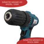 Furadeira Parafusadeira 12V Com Maleta E Acessórios IWFP-012B - 9