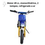 Mini Motor Dirt Cross 49cc Azul - WVDB-006A - 5