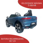 Mini Carro Elétrico Infantil Licenciado Jaguar Cinza BW153CZ - 6