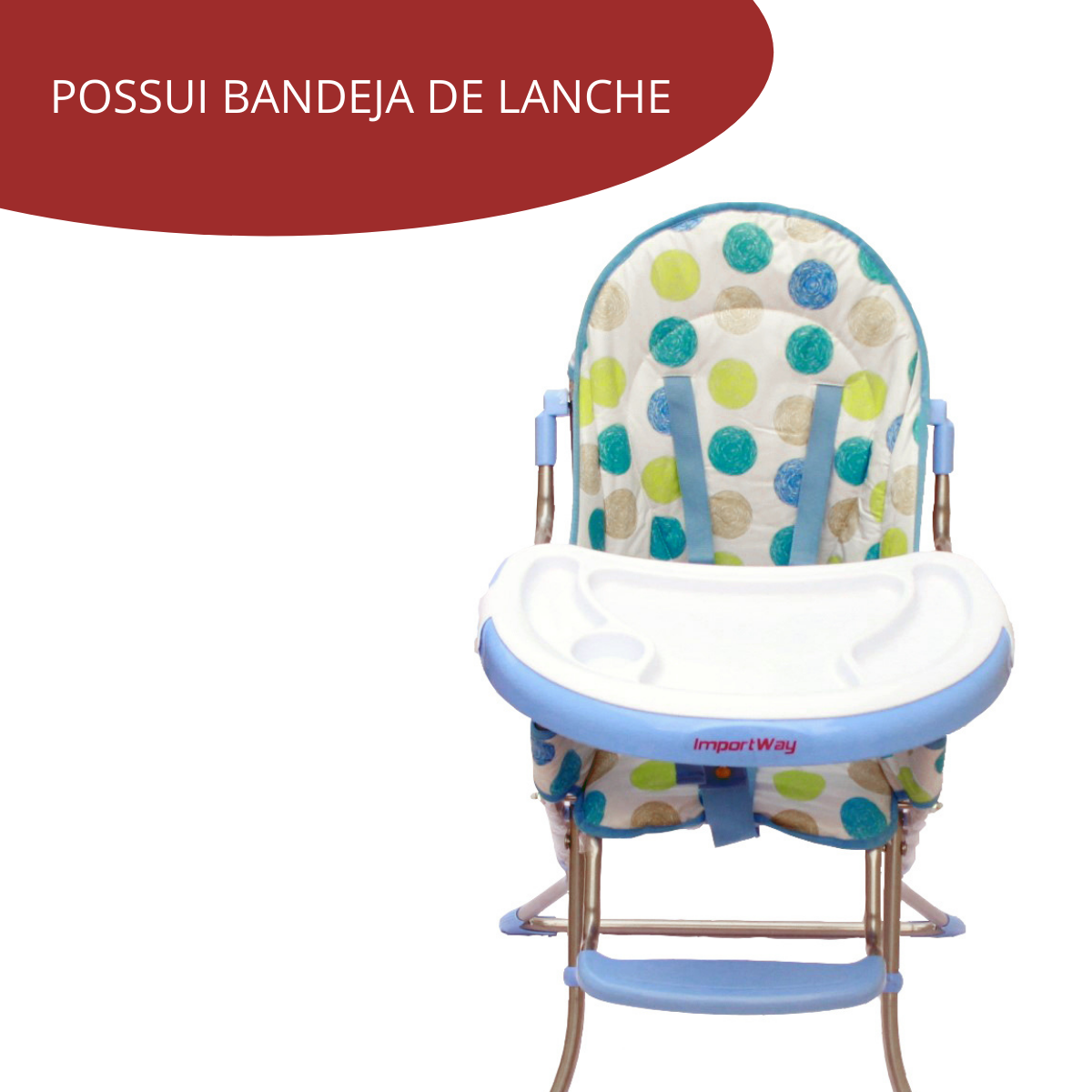 Cadeirão de Alimentação Bebê Cadeira Refeição Portátil Infantil com Cinto  Importway BW-047 - BEST SALE SHOP