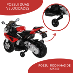 Mini Moto Elétrica 12V BMW S1000 RR Licenciado Vermelha BW179VM - 7