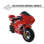 Mini Moto Pocket  Speed 49cc Vermelha WVPR-204V - 6