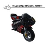 Mini Moto Pocket Speed 49cc Preto WVPR-204P - 6