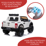 Mini caminhonete elétrica 24V Ford Ranger Raptor Licenciado BW121 BRANCO - 5