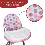 CADEIRÃO ALIMENTAÇÃO BEBÊ BW047 ROSA - 4
