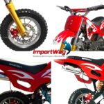 Mini Moto Dirt Cross 49cc Vermelha - WVDB-006V - 7