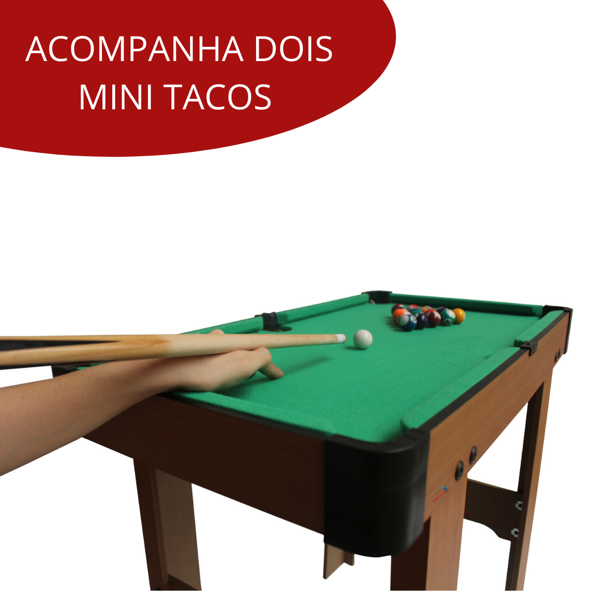 MESA DE SINUCA TRADICIONAL PARA BAR 2,20 X 1,30 M – SNOOKER BOENG