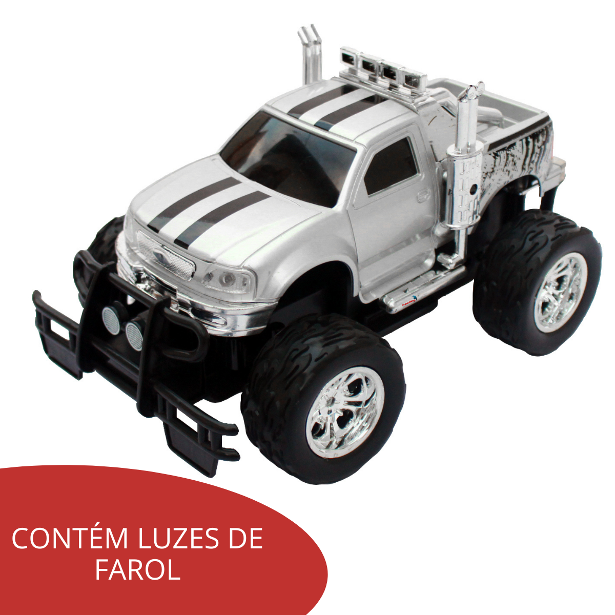 Carrinho Controle Remoto Carro de Corrida Exeby Grande com 45cm