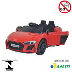 Mini carro elétrico 12V audi R8 Spyder Licenciado Vermelho BW123VM - 3