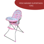 CADEIRÃO ALIMENTAÇÃO BEBÊ BW047 ROSA - 2