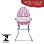 CADEIRÃO ALIMENTAÇÃO BEBÊ BW047 ROSA - 1