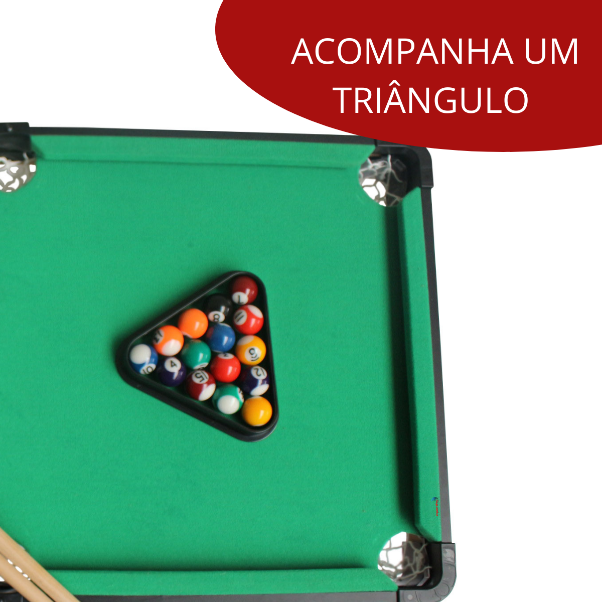 Mini Mesa Sinuca Pé Alto Snooker Bilhar Infantil 2 Tacos