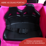 Mini Carro Elétrico Infantil Com Controle Remoto Rosa BW028RS - 5