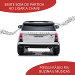 Mini Carro Elétrico 12V Land Rover Com Banco De Couro Licenciado BW122BC - 2