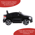 Mini Carro Elétrico 12v BMW 6 GT Licenciado Preto BW178PT - 5