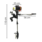 Motor De Popa A Gasolina 63CC Potente IWMPG2T63 - 2
