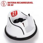 Carrinho Bate-Bate Elétrico 6V Com Controle Remoto Branco BW212BR - 3