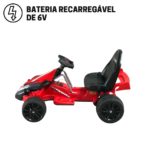 Mini Kart Elétrico 6V Vermelho BW220VM - 3