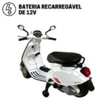 Mini Moto Elétrica 12V Vespa Licenciado BW222 - 4