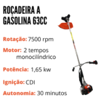 Roçadeira Gasolina Multifuncional 5X1 63CC IWRGM2T5X163 - 4