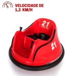 Carrinho Bate-Bate Elétrico 6V Com Controle Remoto Vermelho BW212VM - 7