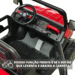 Trator Elétrico 12V Com Carreta E Controle Remoto BW211VM - 8