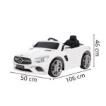 Mini Carro Elétrico 12V Mercedes Benz SL400 Branco BW206BR - 2