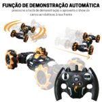 Carrinho Acrobático Controle Remoto e Relógio Laranja BW225LR - 3