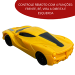 Carrinho Controle Remoto 1:24 Amarelo BW155AM - 3