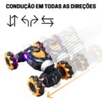 Carrinho Acrobático Controle Remoto e Relógio Laranja BW225LR - 6