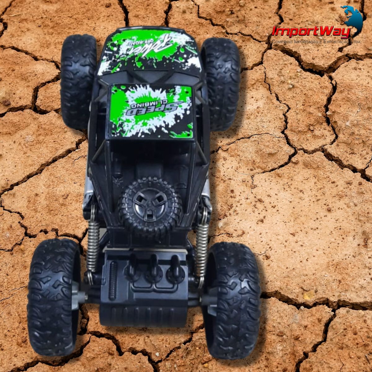 Carrinho Controle Remoto 4x4 Verde, Importway