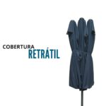 Ombrelone Central Duplo 4,60M Azul IWOBCD460AZ - 3