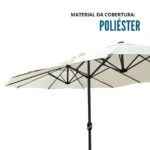 Ombrelone Central Duplo 4,60M Branco IWOBCD460BR - 4