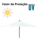 Ombrelone Central De Madeira 2,70M Branco IWOBCM270BR - 5