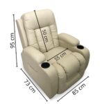 Poltrona De Amamentação Com Balanço Reclinável Bege - IWPRMABG - 2