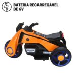 Mini Moto Elétrica Infantil 6V Laranja BW223LR - 3