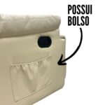 Poltrona Reclinável Com Função De Massagem Bege IWPRMBG - 3