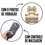 Poltrona Reclinável Com Função De Massagem Bege IWPRMBG - 5