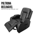 Poltrona De Amamentação Com Balanço Reclinável Preta - IWPRMAPT - 9
