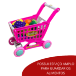 Carrinho Supermercado Infantil Rosa BW173RS - 5