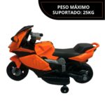 Mini Moto Elétrica 6V Laranja BW232LR - 6