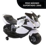 Mini Moto Elétrica 6V Branco BW232BR - 6