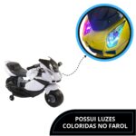 Mini Moto Elétrica 6V Branco BW232BR - 7