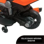 Mini Moto Elétrica 6V Laranja BW232LR - 9