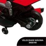 Mini Moto Elétrica 6V Vermelha BW232VM - 9