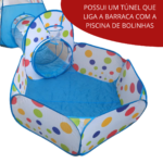 Barraca Infantil Com Piscina De Bolinha Azul BW158AZ - 5